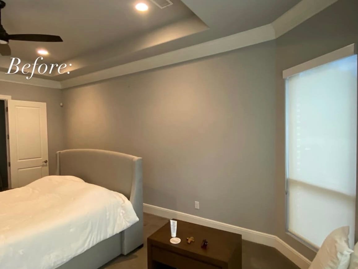 Bedroom Accent Wall - Before