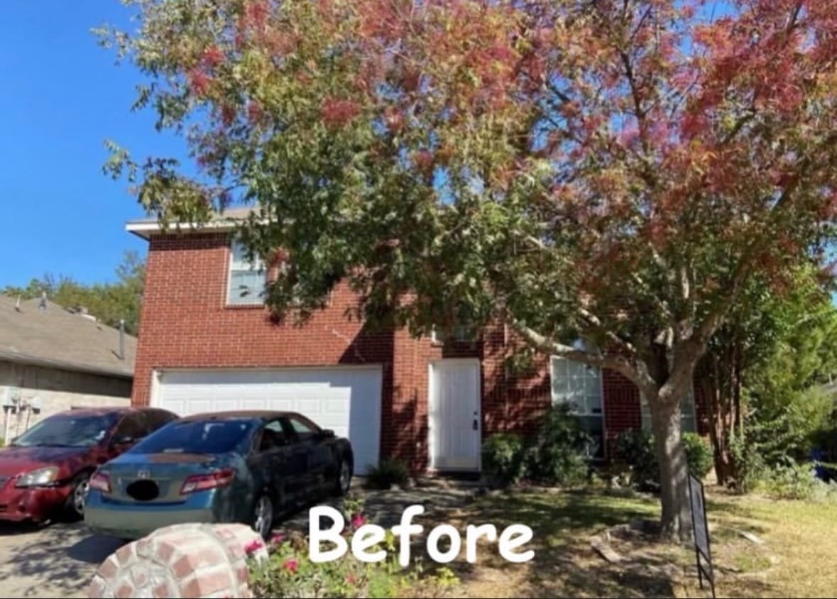 Exterior Brick House Painting - Before